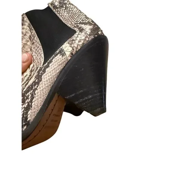 NWT Isabel Marant Lemsey Snake-Effect Leather Boots, EU 37 (US 7)